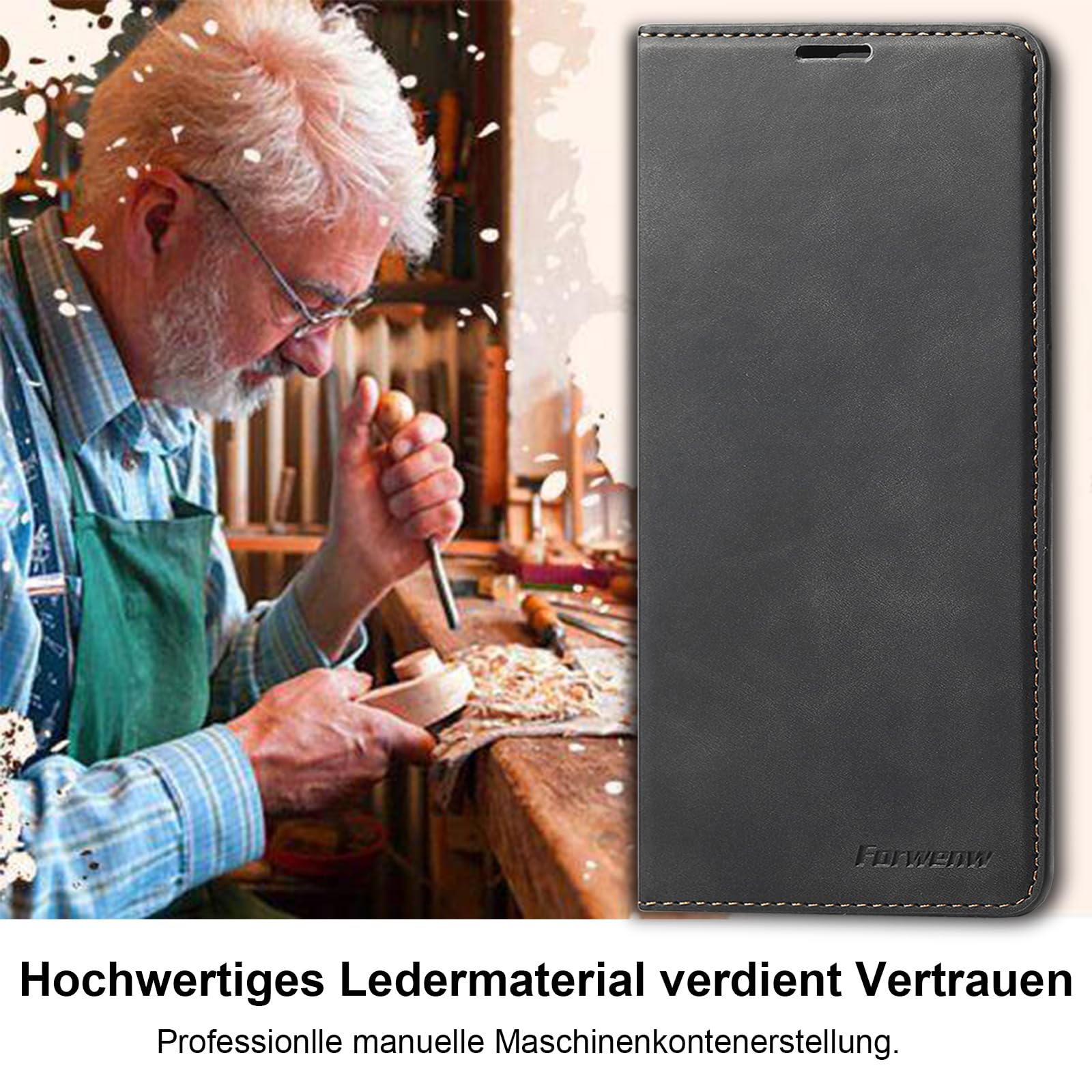 Giyer Leder-Hülle Für Google Pixel 8A – Wallet Case Mit Standfunktion & Displayschutz – Stylisch & Sicher