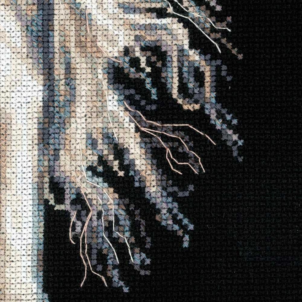 RIOLIS - Andalusian Character 1451, Counted Cross Stitch Kit 11,81" x17,72, White Horse Embroidery Kit, Cross Stitch Patterns for Adults with Horse, Cross Stitch Kits for Adults Advanced & Beginners