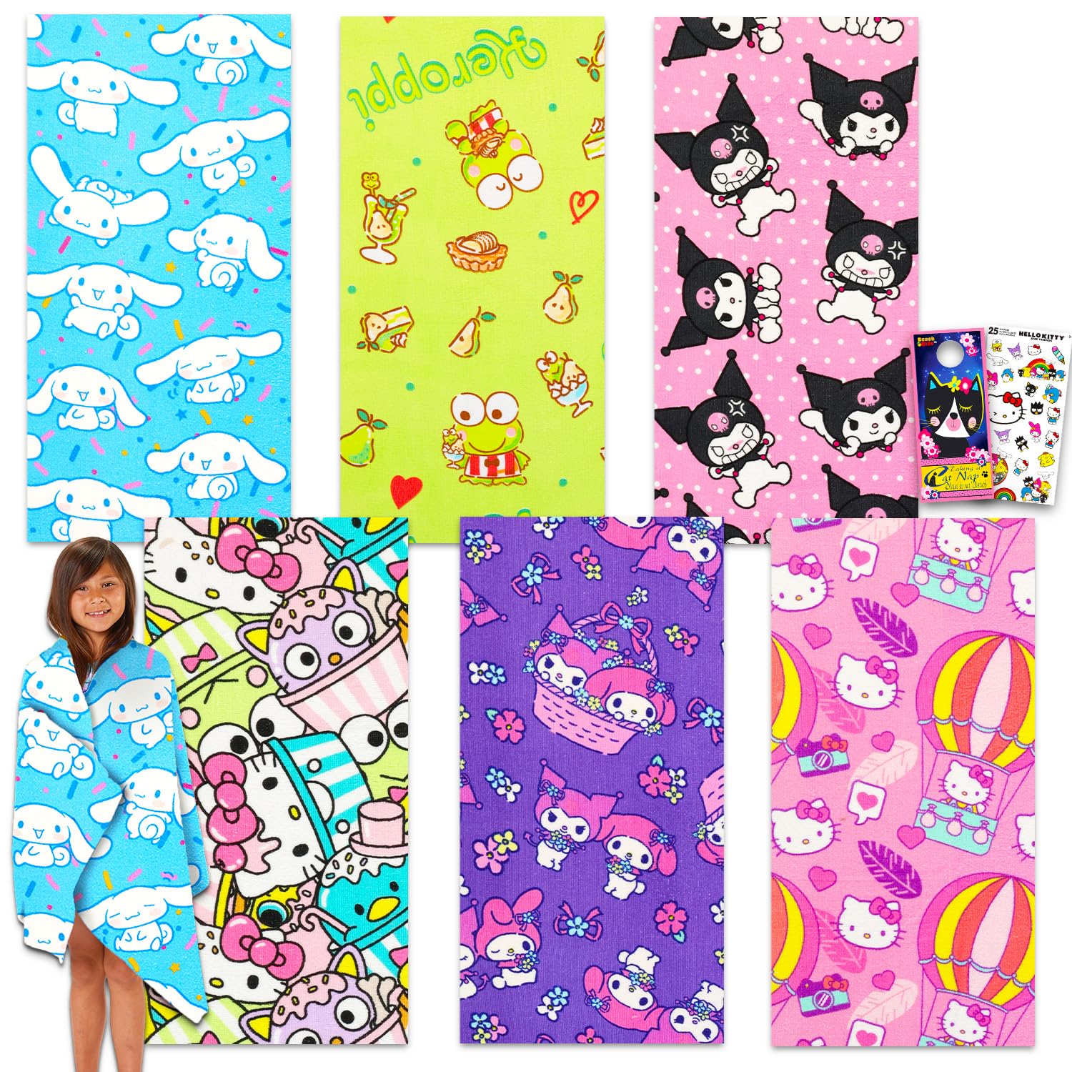 Amazon.com: SANRIO Hello Kitty and Friends Towel Set - Bundle with
