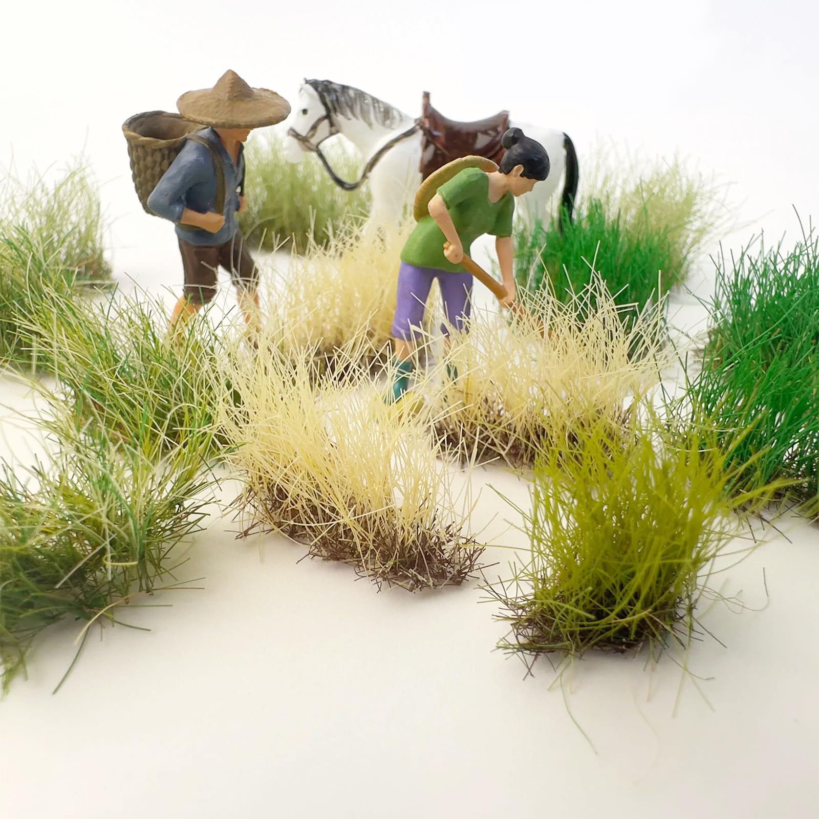 Attuslla 2 PCS Model Grass Tufts Resin Static Scenery Model - Image 2