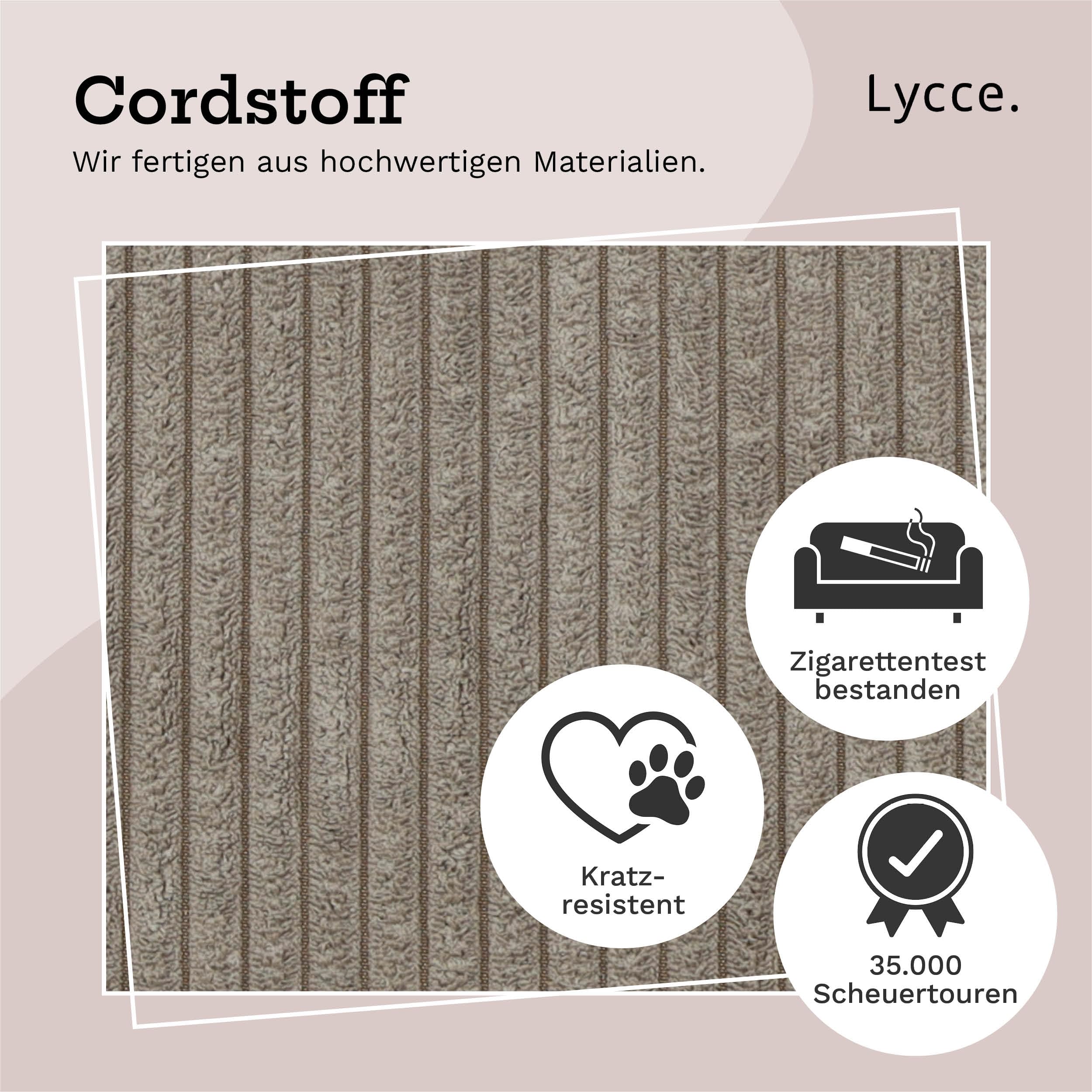 Lycce Kallax Boxen Cordstoff 4er Set, faltbar, waschbarer Cordbezug taupe