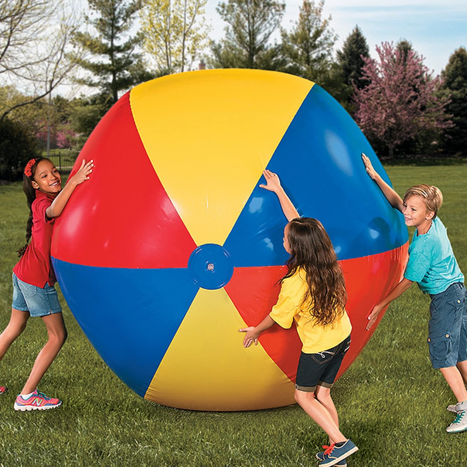 Riesen Aufblasbarer Wasserball, Wasserball Aufblasbar Riesenball 80cm 100cm 120cm 130cm 150cm 180cm 200cm, Extra Großer StrandfußBall Pool Spielzeug für Strandpoolpartys Sommerspaß
