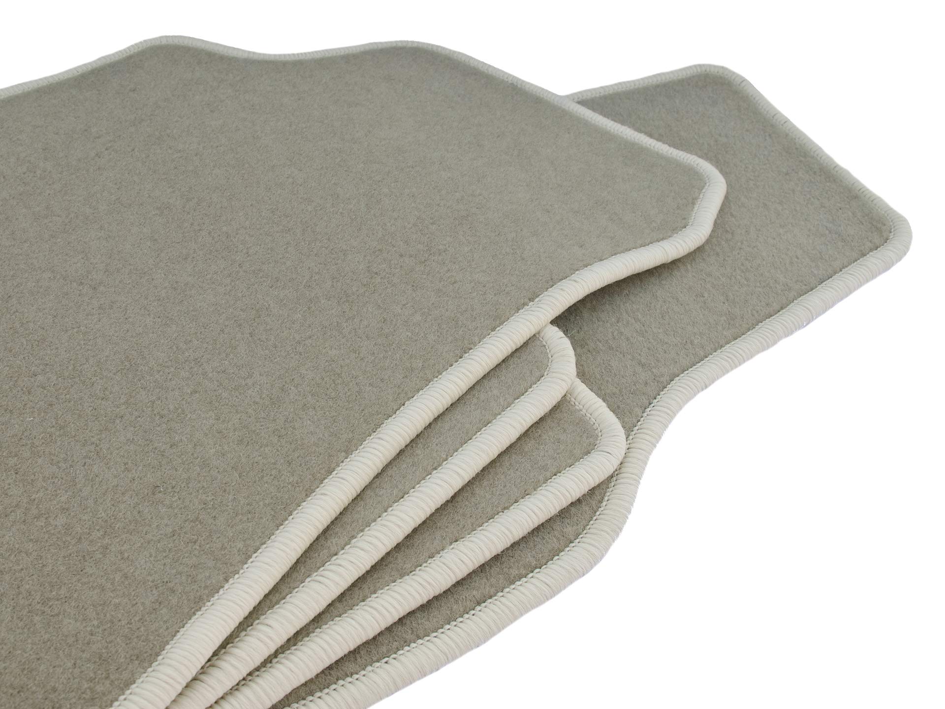 Motohobby - Juego de 4 Alfombrillas de Terciopelo para Alfa Romeo 159 (2005-2012), Color Beige Oscuro