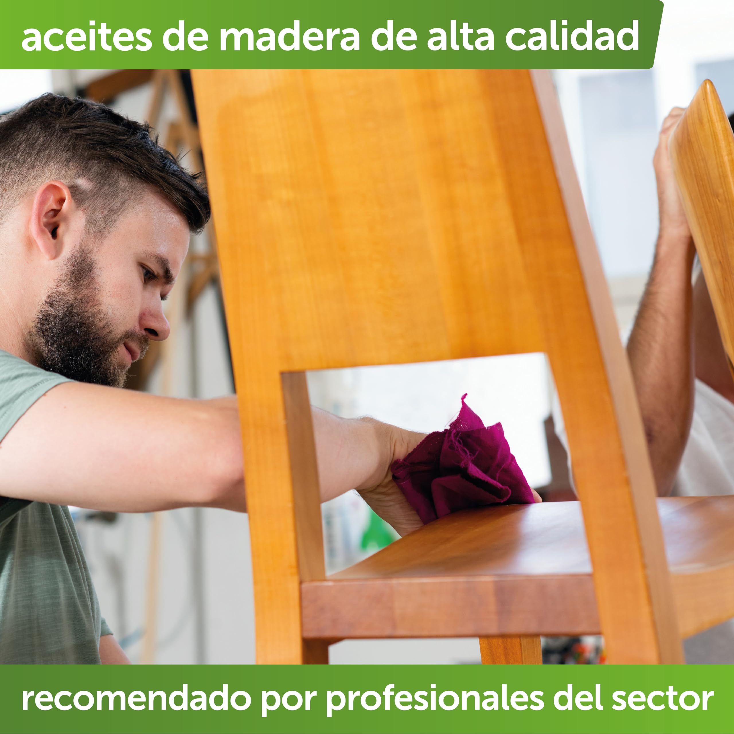 Nordicare Aceite para muebles [500ml] Aceite incoloro para madera para el cuidado de roble, haya, nogal, pino. Esmalte para madera a base de aceite de linaza. Barniz de aceite de linaza