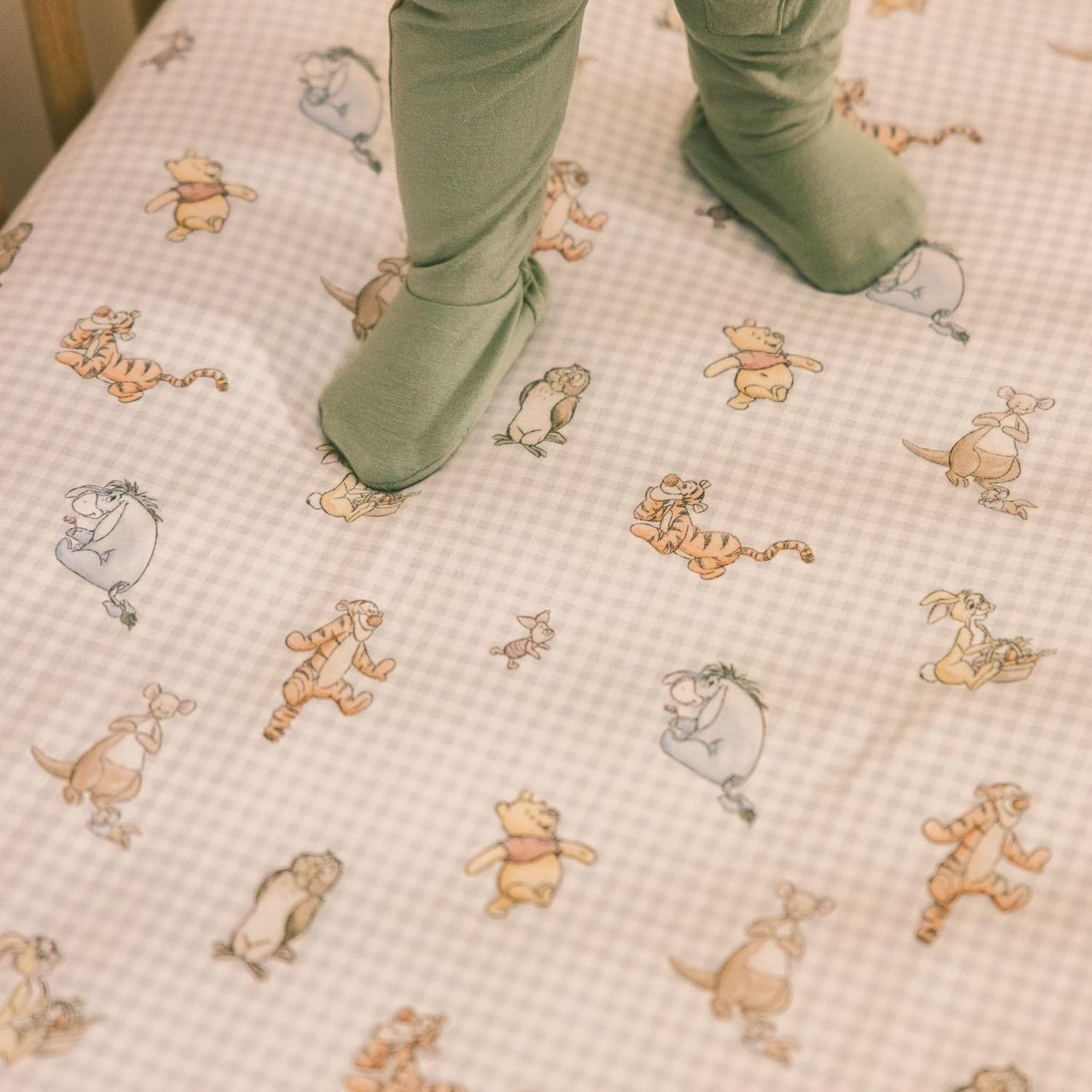 Premium Fitted Knit Crib Sheet/Toddler Sheet Winnie The Pooh & Friends by Copper Pearl