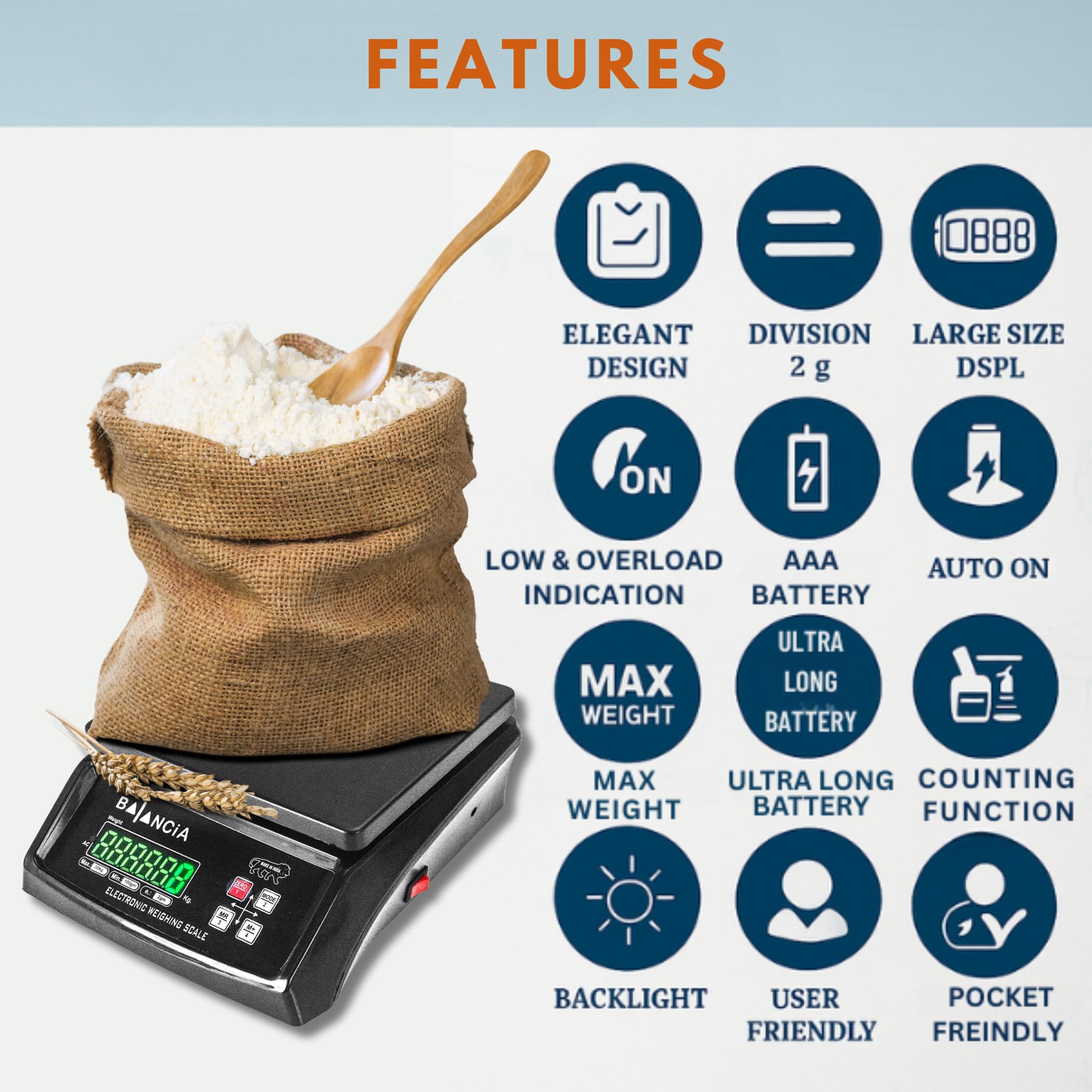 IONIX 30kg Digital Scale - Shop, Office & Warehouse -5