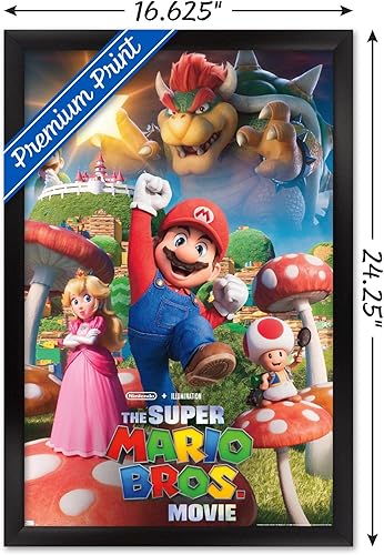 Miniatura 3 de Trends International The Super Mario Bros. Movie - Póster de pared con diseño de clave del reino de hongos, 14.725 x 22.375 pulgadas, versión