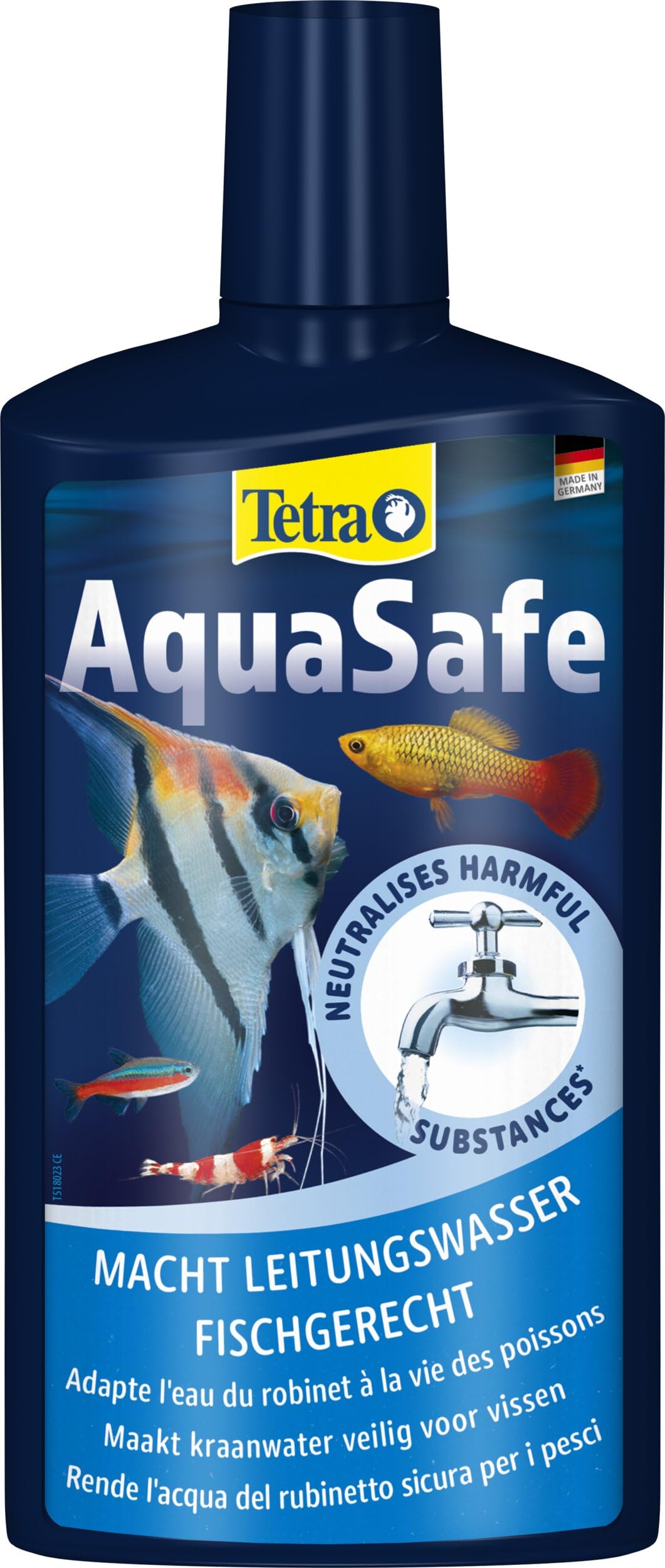 Tetra AquaSafe, Rende l'Acqua del Rubinetto Sicura, Neutralizza le Sostanze Dannose per i Pesci - 500 ml