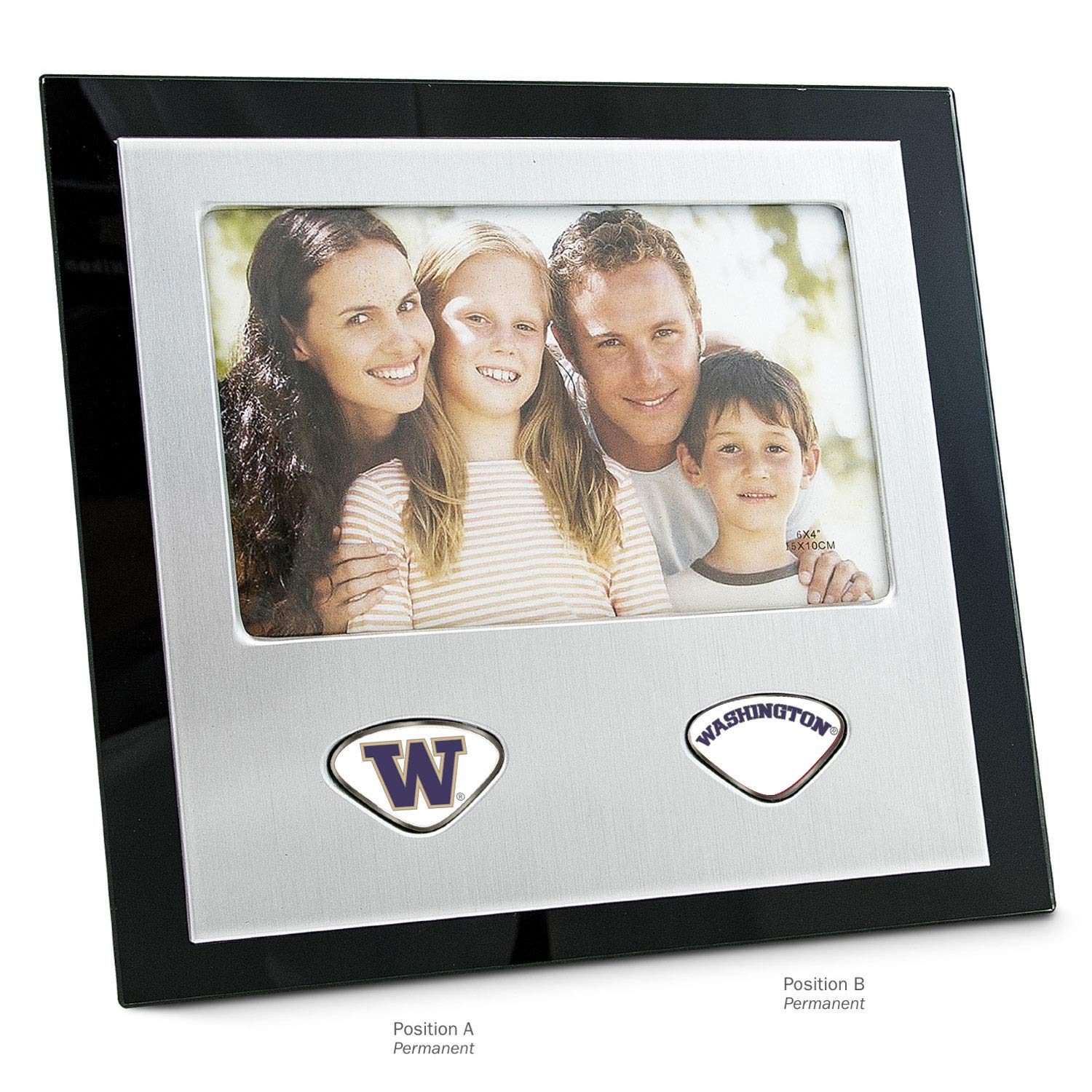 AdSpec NCAA Washington Huskies Collegiate Photo FrameCollegiate Photo Frame, Silver, One Size
