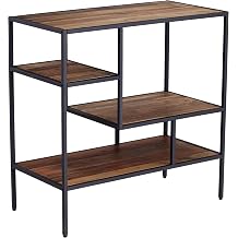 SEI Furniture - Mathry Reclaimed Wood Shelf - Natural - Reclaimed Wood & Iron Metal - Rustic Design - Ideal for Home Offices, Living Rooms, Dens, 31.5" W x 15.75" D x 31.5" H HZ1058238