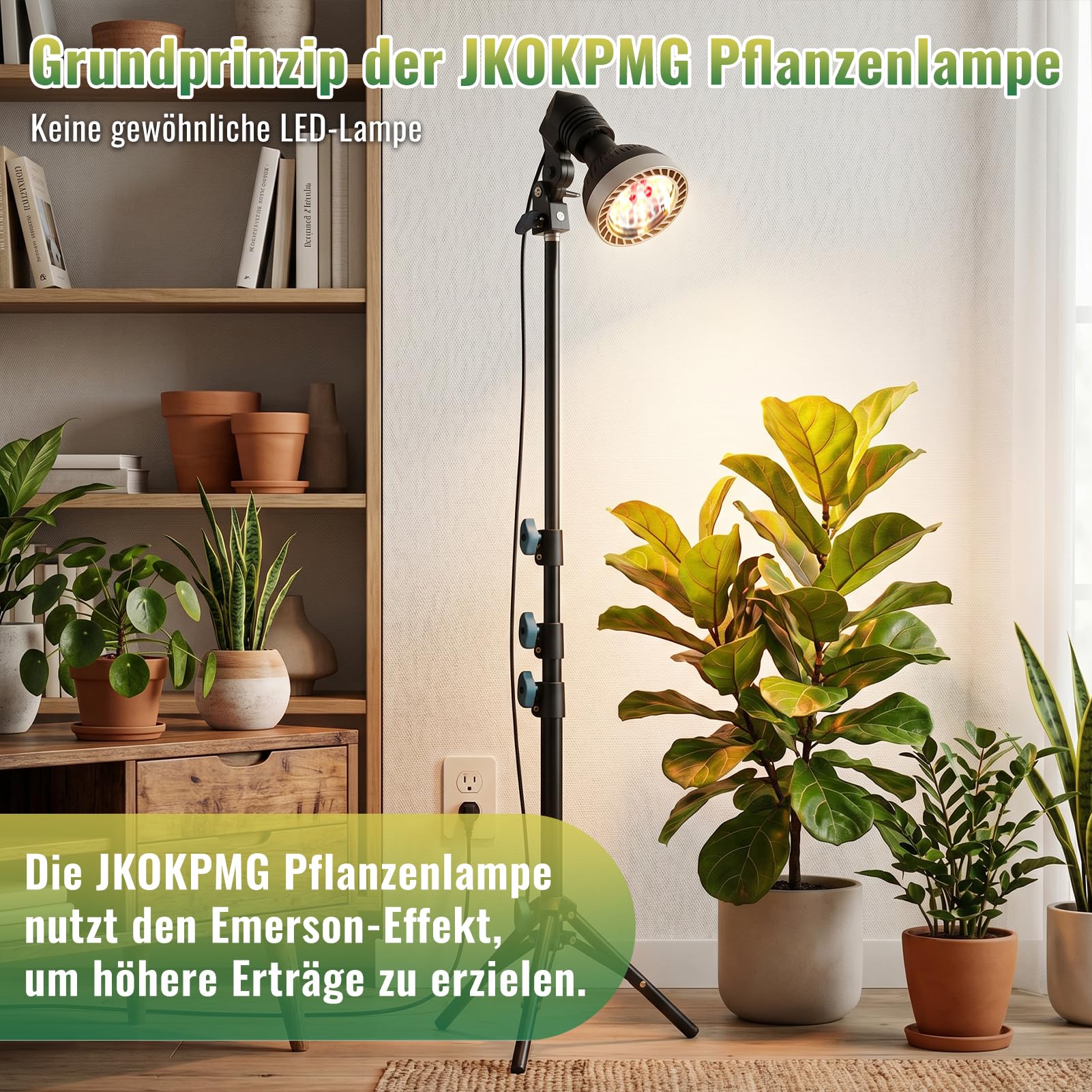 Ampoule Lampe Horticole avec Trépieds,19W Led Horticole Spectre Complet | E27 Lampe De Croissance pour Plantes,Dimmable 36 LEDs Lampe Plante Avec Minuterie 4/8/12h,pour Germination Croissance