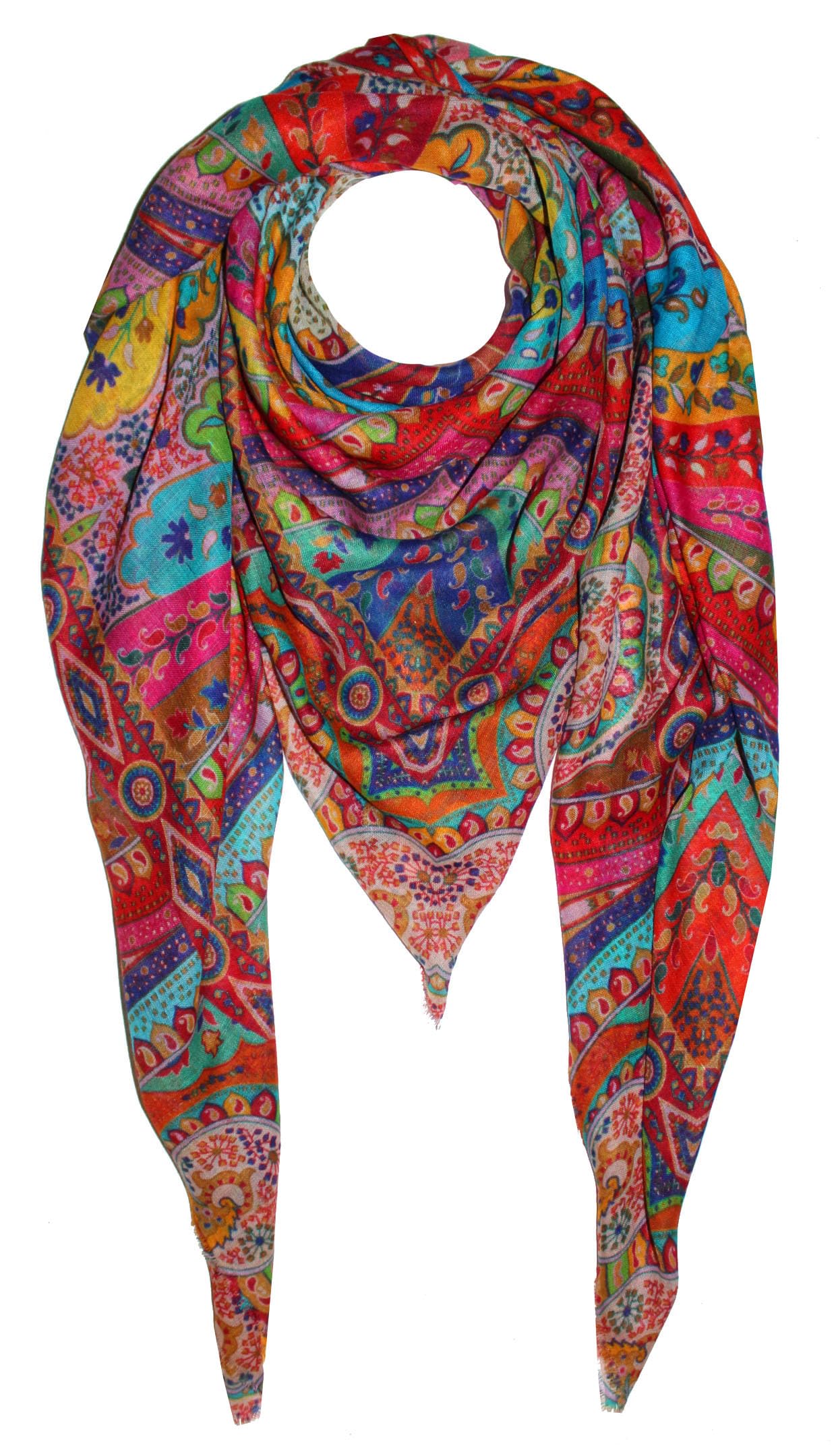 Lorenzo Cana - XXL kasjmier zijde damessjaal 50% kasjmier 50% zijde kleurrijk meerkleurig bedrukt 140 x 140 cm omslagdoek sjaal stola kleurrijk pashmina 78637, Meerkleurig, 140 x 140 cm Lorenzo Cana - XXL kasjmier zijde damessjaal 50% kasjmier 50% zijde kleurrijk meerkleurig bedrukt 140 x 140 cm omslagdoek sjaal stola kleurrijk pashmina 78637, Meerkleurig, 140 x 140 cm