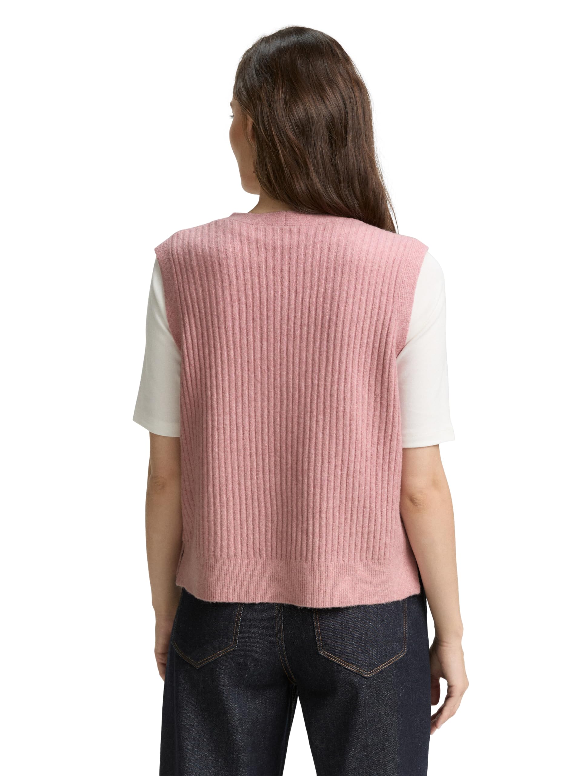 Tom Tailor Damen 1047693 RIPP Pullunder mit V-Ausschnitt (1er Pack)