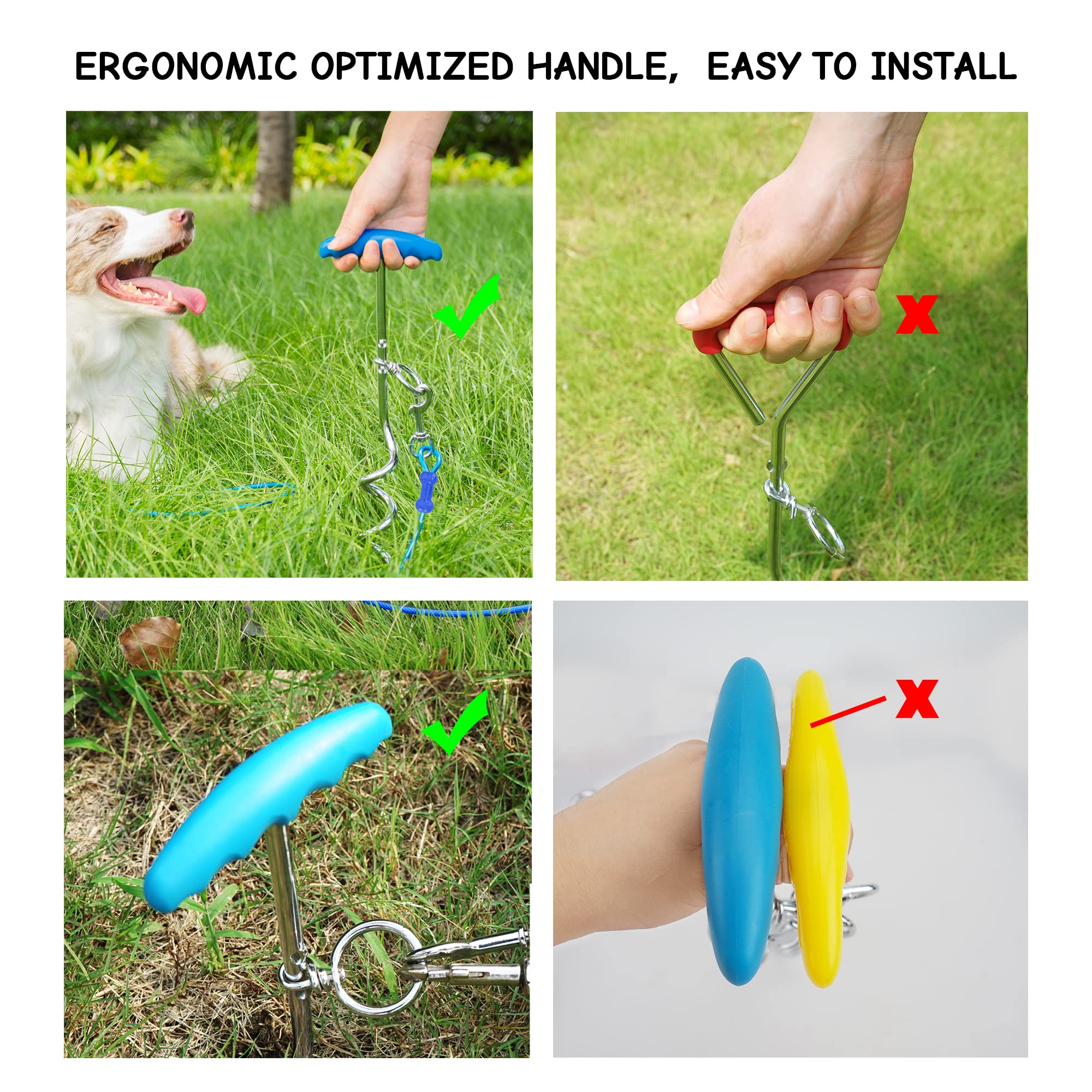 Petphabt - Cavo resistente per cani da 3 m, con spirale per cani da 16 cm, per cuccioli, animali domestici, guinzaglio per esterni (verde acqua)