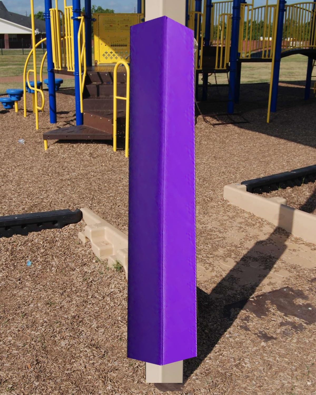 ENHEN Outdoor 3ft Square Pole Cushion Padding Wrap, 1" Thick Square Post Protector for Basement Floor Gym, Basketball Pole Covers Replacement(Purple,2"x2" (5x5cm)) — image 1