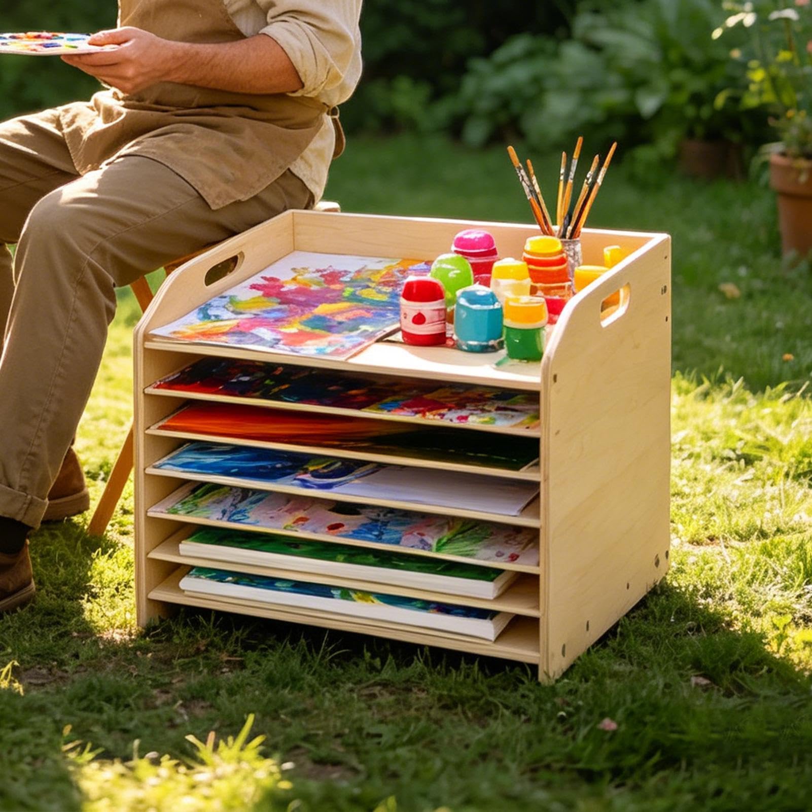 Suszarka do suszenia prac artystycznych w klasie Regulowana Półka | ekspozycyjny na farby dla dzieci i dorosłych, prace artystyczne, papier, płótno,