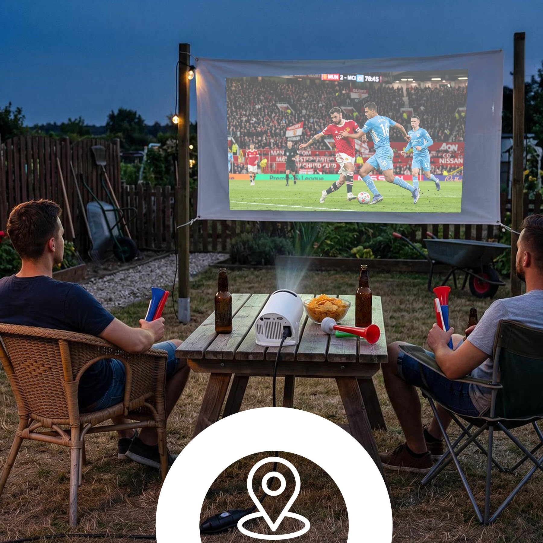 Retoo Mini Projecteur Beamer 4K avec Android, Vidéoprojecteur Portable, WiFi Automatique, Contraste 1500:1, Full HD 102-330 cm, Bluetooth 5.0, HDMI, 3,5 mm, Audio USB, Correction d'Image, Haut-parleur