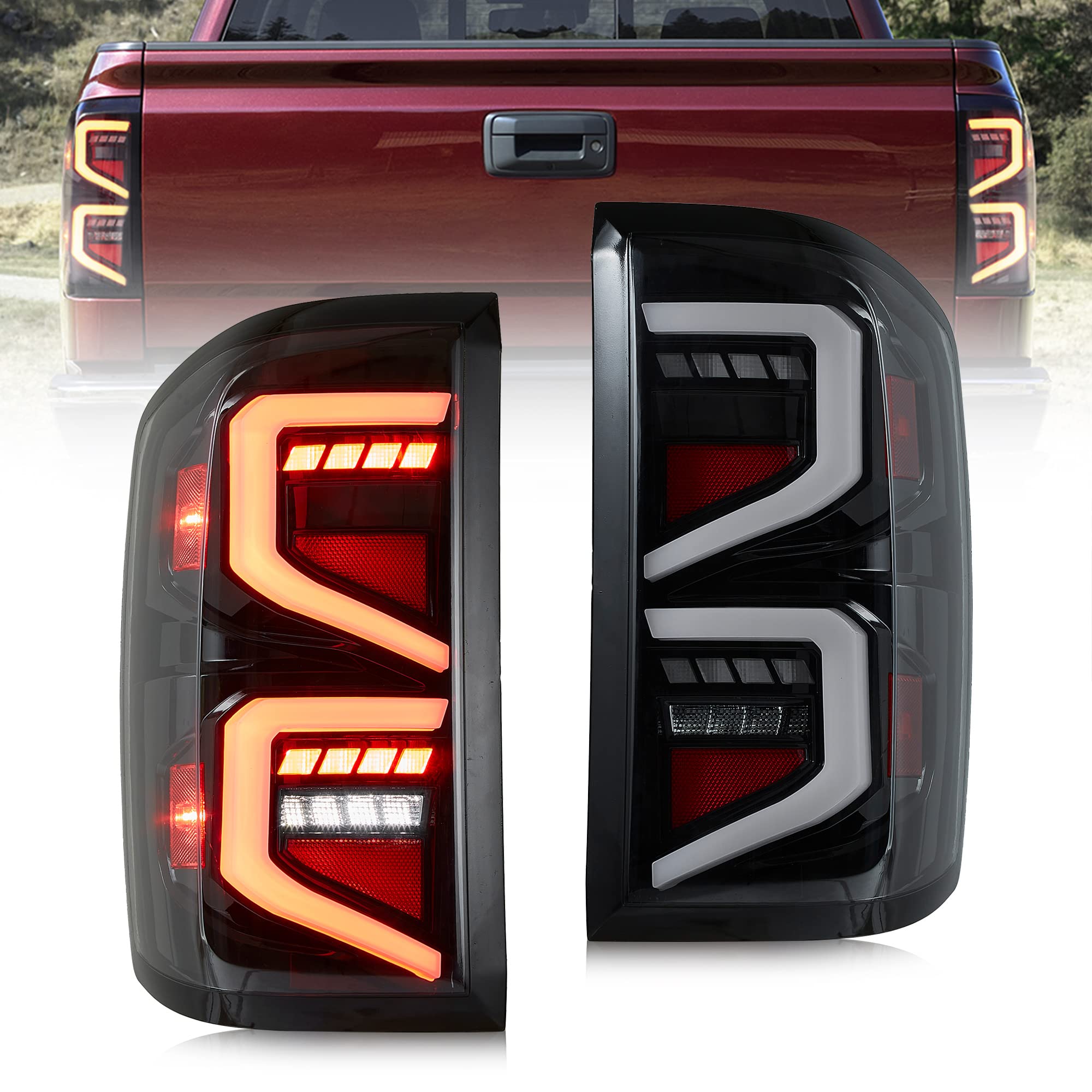 Amazon.com: VLAND Led Tail Lights Compatible with Silverado 1500