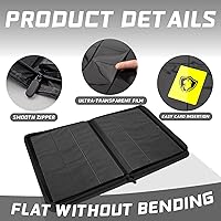 Vista 6 de Trading Card Binder 9 Pocket, 360 Pockets Trading Card Holder Book, Premium PU Cover Zip Folder Binder, Side Loading Carrying Case Binder Album for