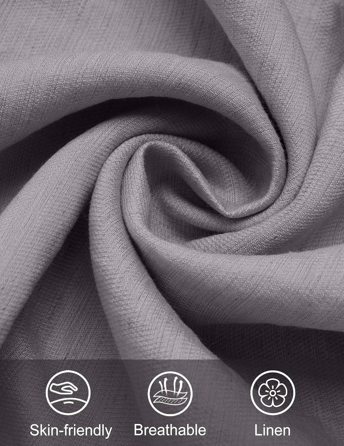 COOFANDY Linen Shirts for Men Short Sleeve Button Down Shirt Casual Beach Summer Vacation Shirt with Pocket - Image 6