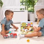 Melissa & Doug BlockablesTM Farm Snap and Play, Mix and Match Connectable Wooden Building Blocks Jeu de jeu de jeu pour les garçons et les filles préscolaires (56 Pcs) - FSC Certifié