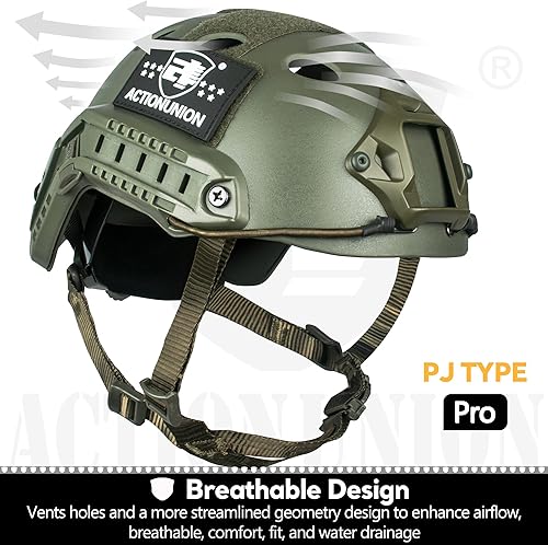 Miniatura 4 de ACTIONUNION Juego de Casco Pro Airsoft Tipo PJ Táctico para Paintball