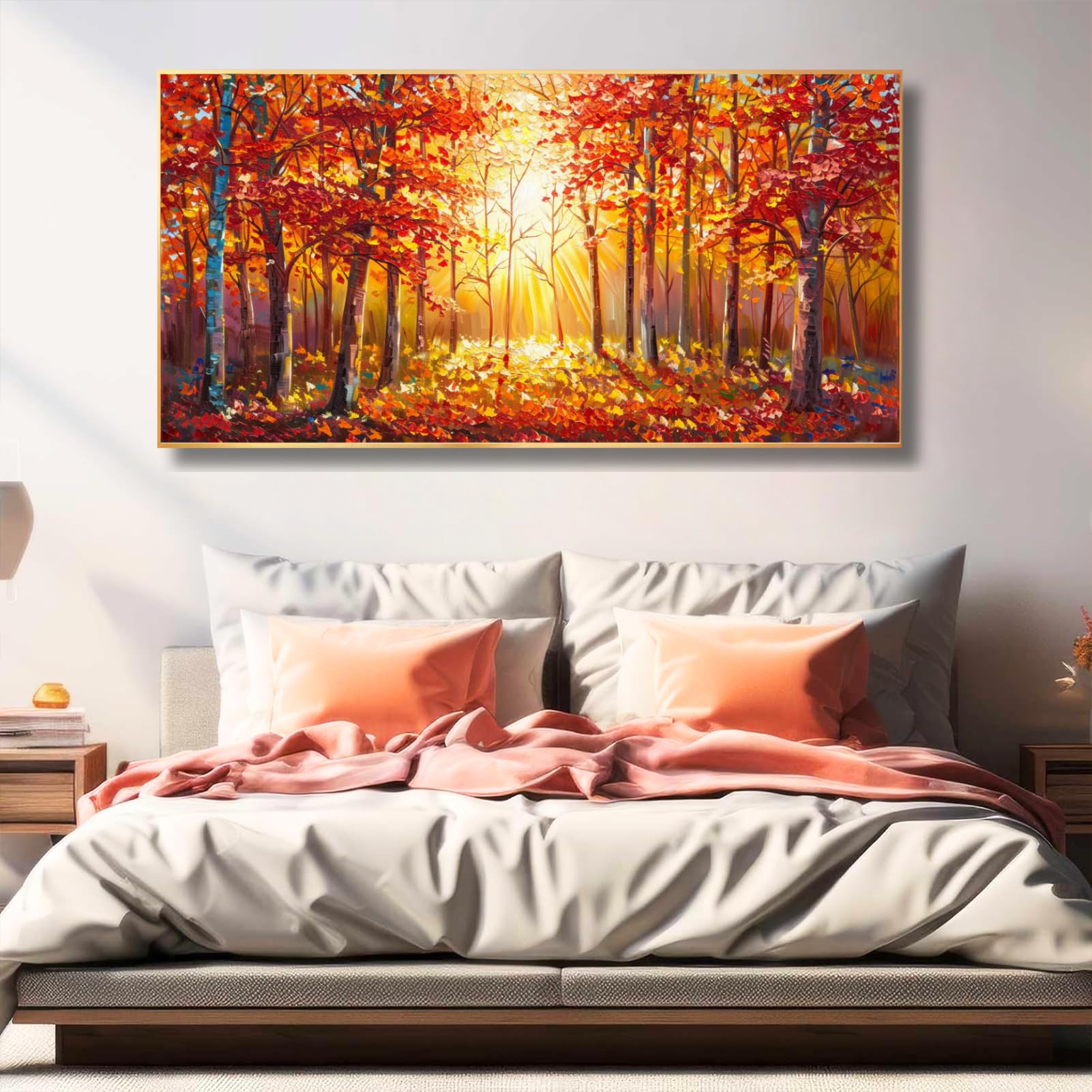 Amazon.com: Forest Canvas Wall Art - Large Sunset Landscape