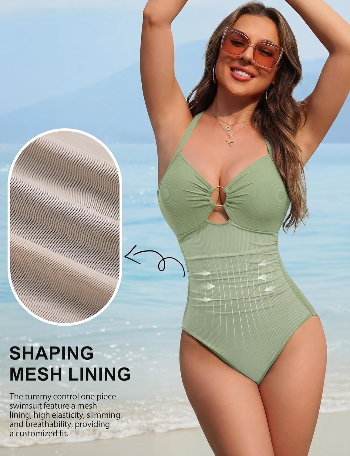 Blooming Jelly Womens One Piece Swimsuit Slimming Tummy Control Bathing Suit Shapewear Full Coverage Swim Suits - Image 4