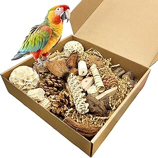 Parrot Chewing Toys, Cockatiel Foraging Toys, Parrot Cage Bite Toys, Parrot Blocks Tearing Toys, Bird Toys for Caged Birds, Budgie Toys and Accessories for Macaws Cockatoos and Other Parrots