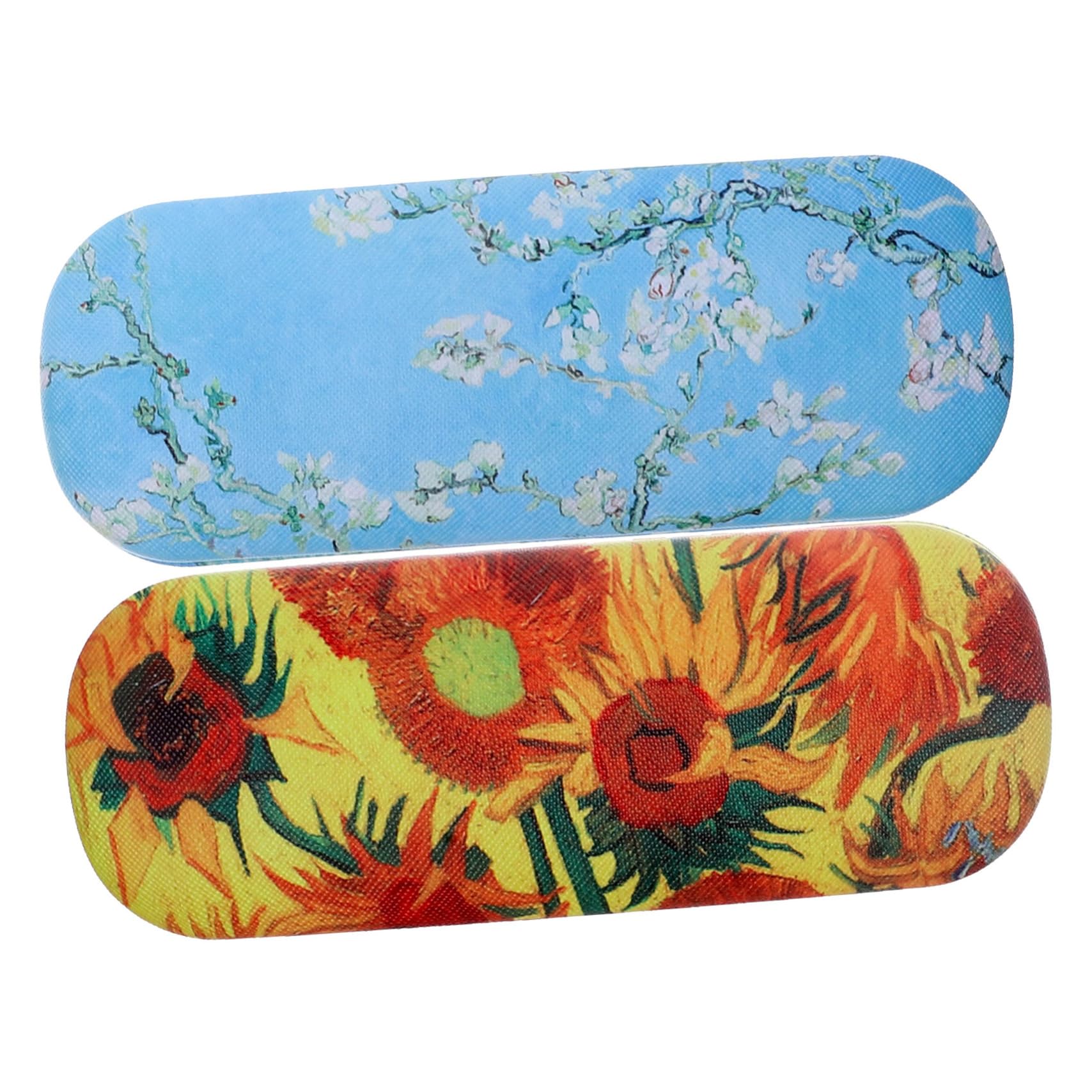CALLARON Poseedor Viajar Caso De Gafas De Arte Azul Sunglasses Organizer Estuche Gafas De Sol Estuche De Anteojos De Cuero Estuche Para Gafas De Sol Pu