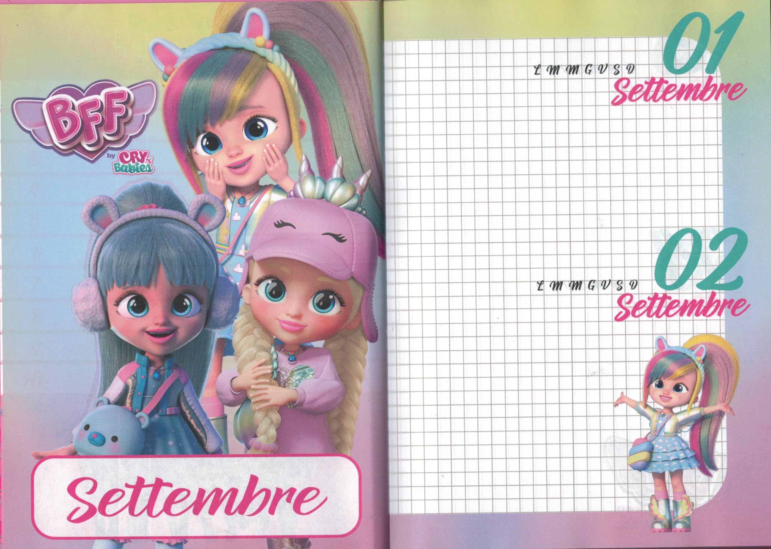 BFF by CRY BABIES Diario Ufficiale 12 Mesi 350 Pagine + Penna magica
