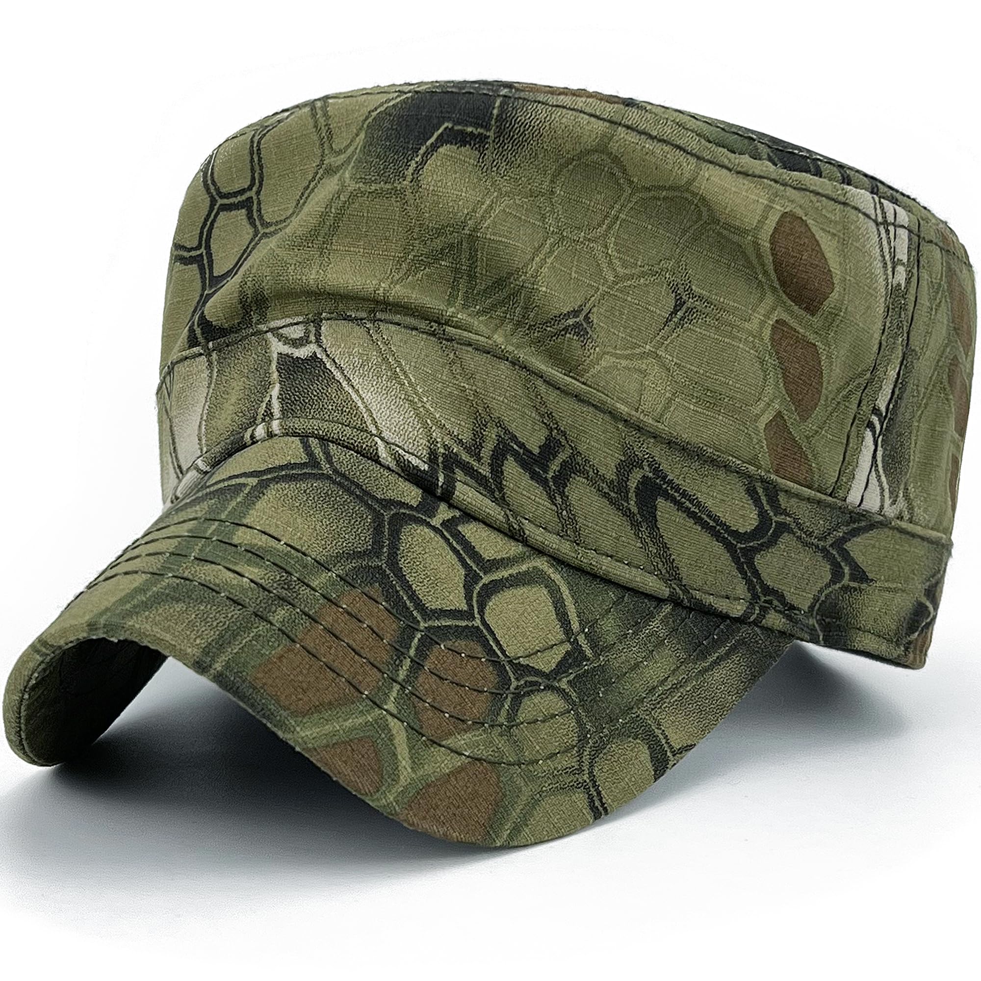 Masktide Men's Mandrake Oversize Xxl Camo Military Cadet Army Caps Wo Camouflage Quick Dry Flat Top Hat, Xl-Xxl