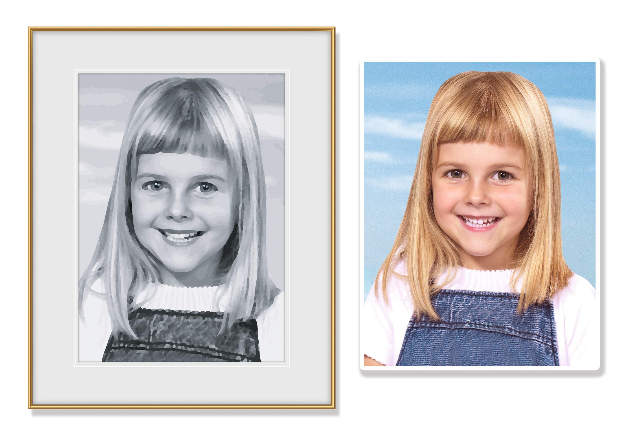 Schipper Malen nach Zahlen – Male deinen Liebling Schwarz-Weiß, individuelles Porträt als Malvorlage, eigenes Foto als Malvorlage, personalisiertes Malset, 30 x 40 cm, kreative Geschenkidee