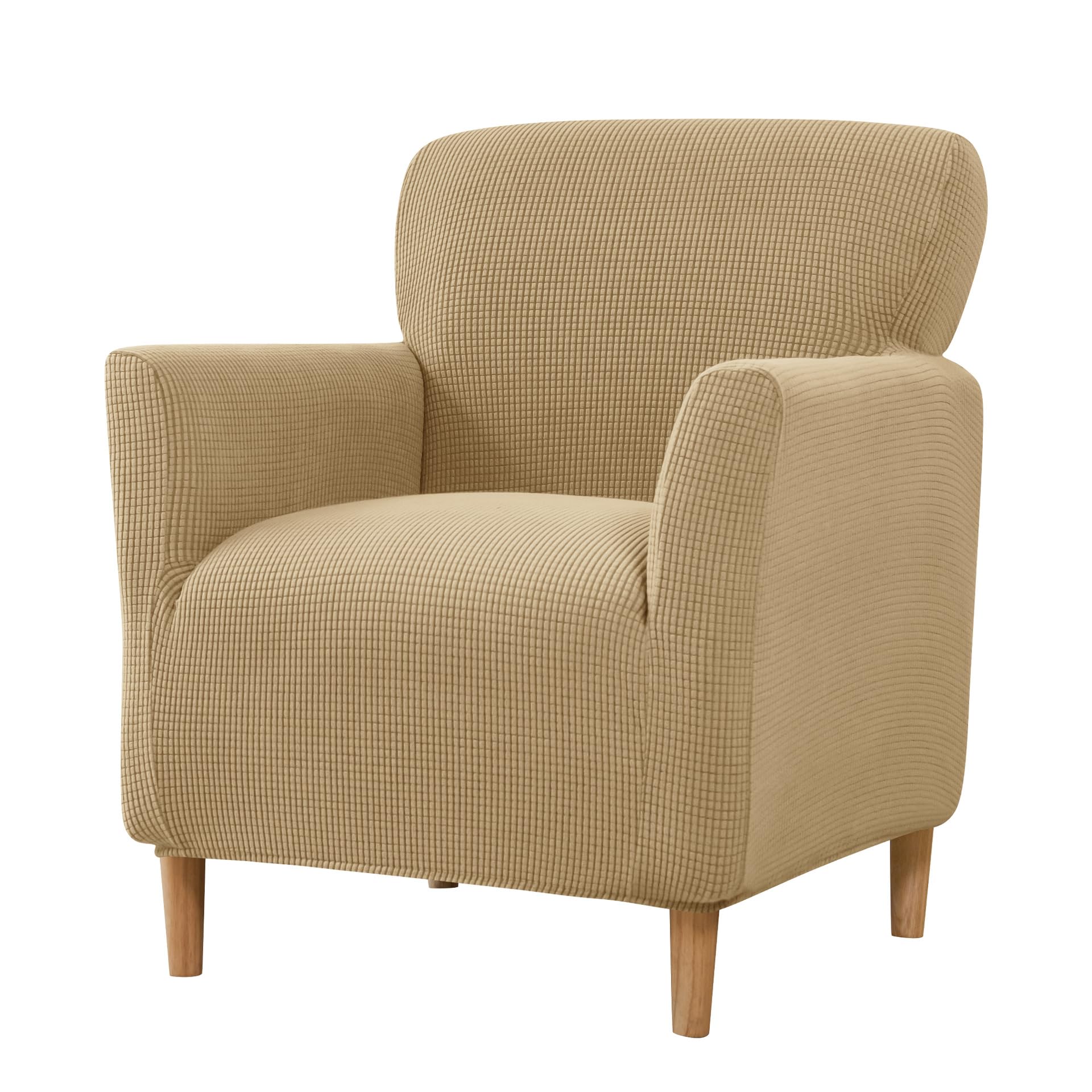 Niuoppy Armchair Covers Slipcovers Banquet, Stretch Sofa Arm Covers, Arm Rest Covers Anti-slip, Thicked Arm Chair Slipcover for Sofa Armchair Protector (Light Coffee)