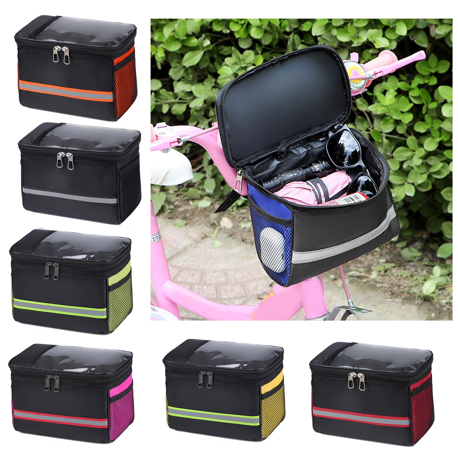 SANGXIU Road Bikes Handlebars Bag Large Bicycles Front Storage Pouches Phone Bag Bikes Frame Panniers Organizers Pouches