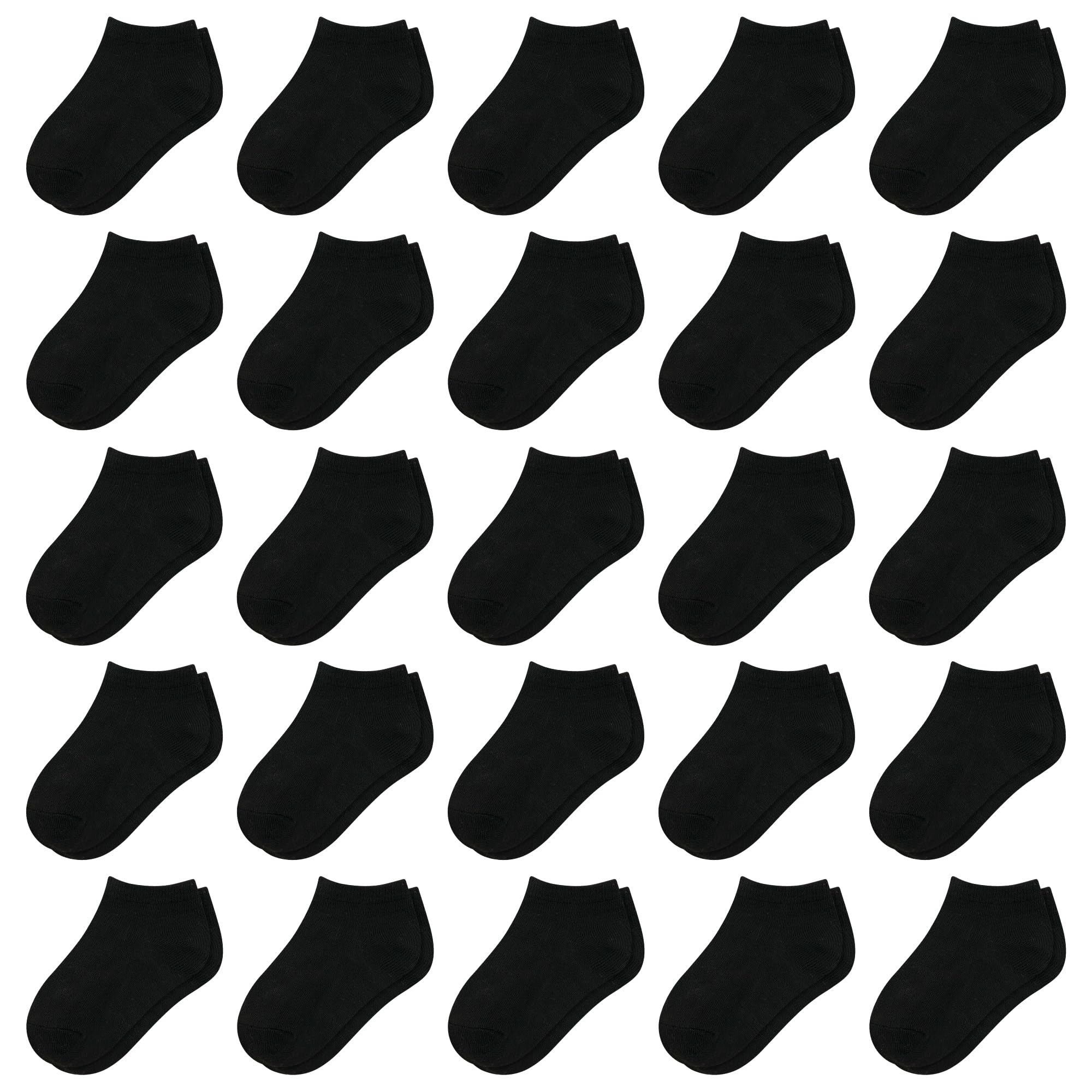 25 Pairs Boys Socks，Toddler Boys Ankle Sock Kids Low Cut Sock for Boys Girls 1-14 Years