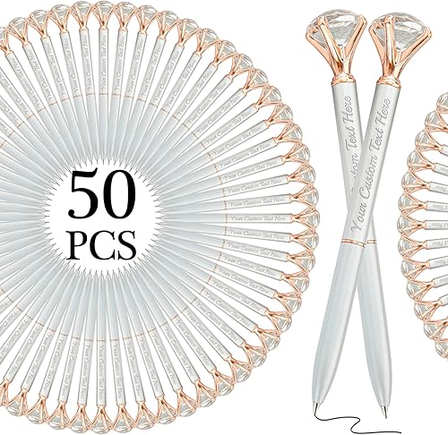 Miniatura 27 de Bolígrafos de diamantes con cristal personalizado dorado personalizado con nombre grabado a granel bolígrafos de metal personalizados bolígrafos