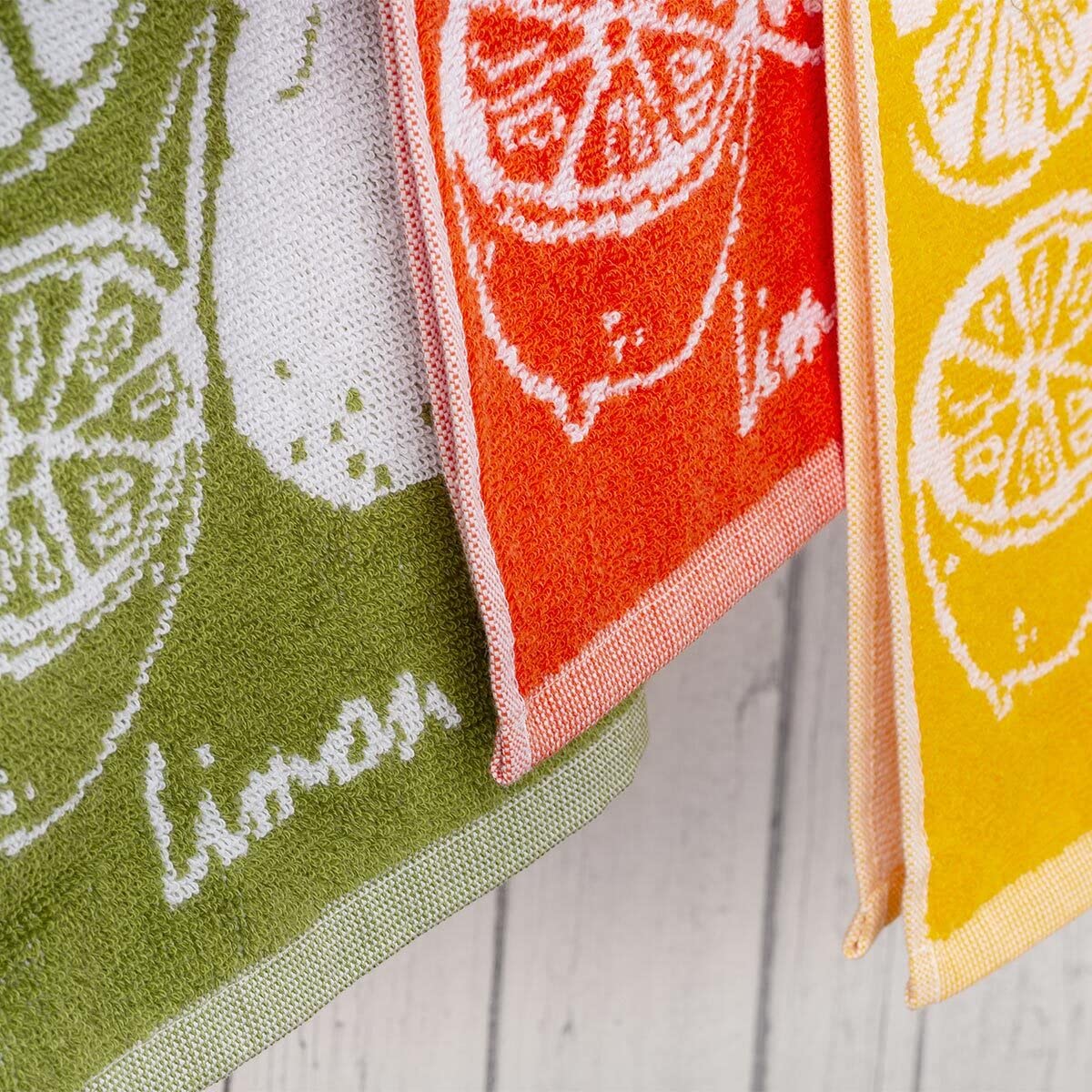 Kracht Küchen Textilien Limoncello Frottier Küchentuch 50x50 cm gelb 3er Pack