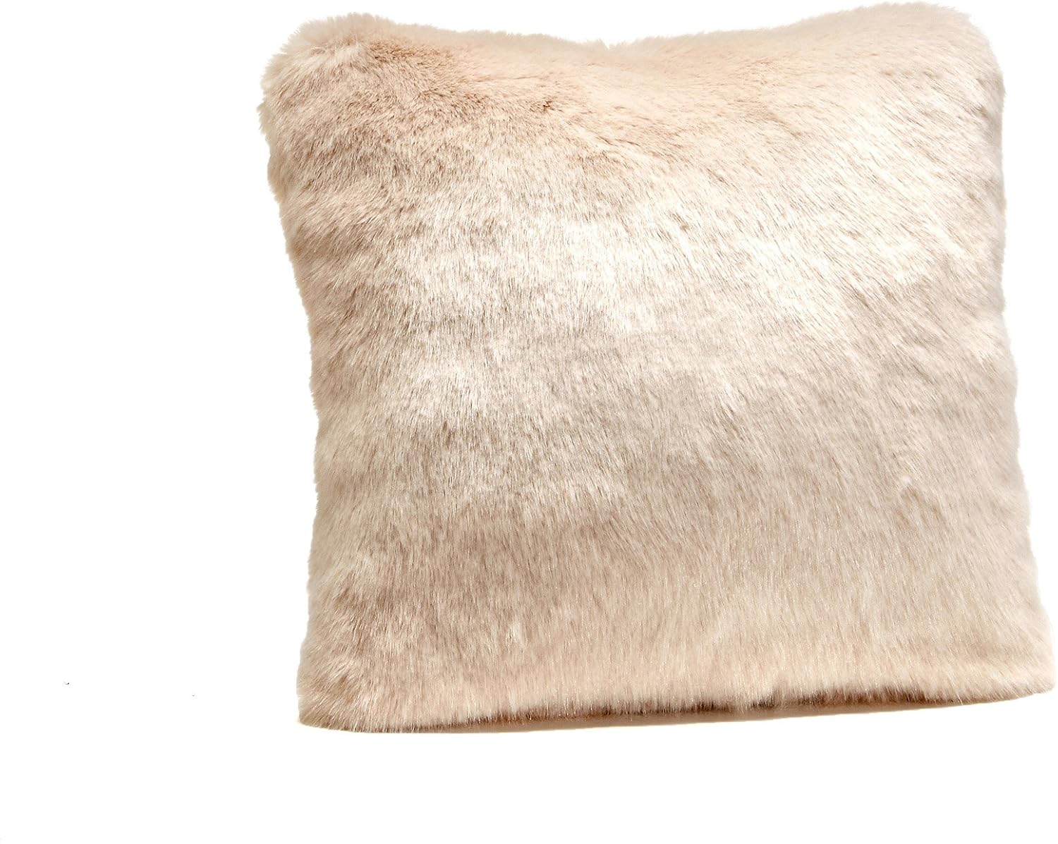 Fabulous Furs Faux Fur Luxury Pillow, Blush Mink, Available in standard size 18"x18