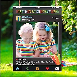 Large Personalized Kindergarten Prop Frame, Preschool Graduation Booth, Size 24x36, 48x36, First day of Preschool, Back to School, School Props, Handmade DIY Party Supply Photo Booth Props