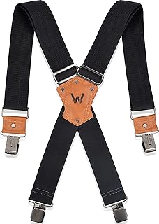 20Inch Suspenders for men heavy duty, Men's suspenders, Big Black suspenders, Suspenders for men, Black suspenders men, Heavy Duty suspenders for men, Work suspenders for men,Mens suspenders for jeans