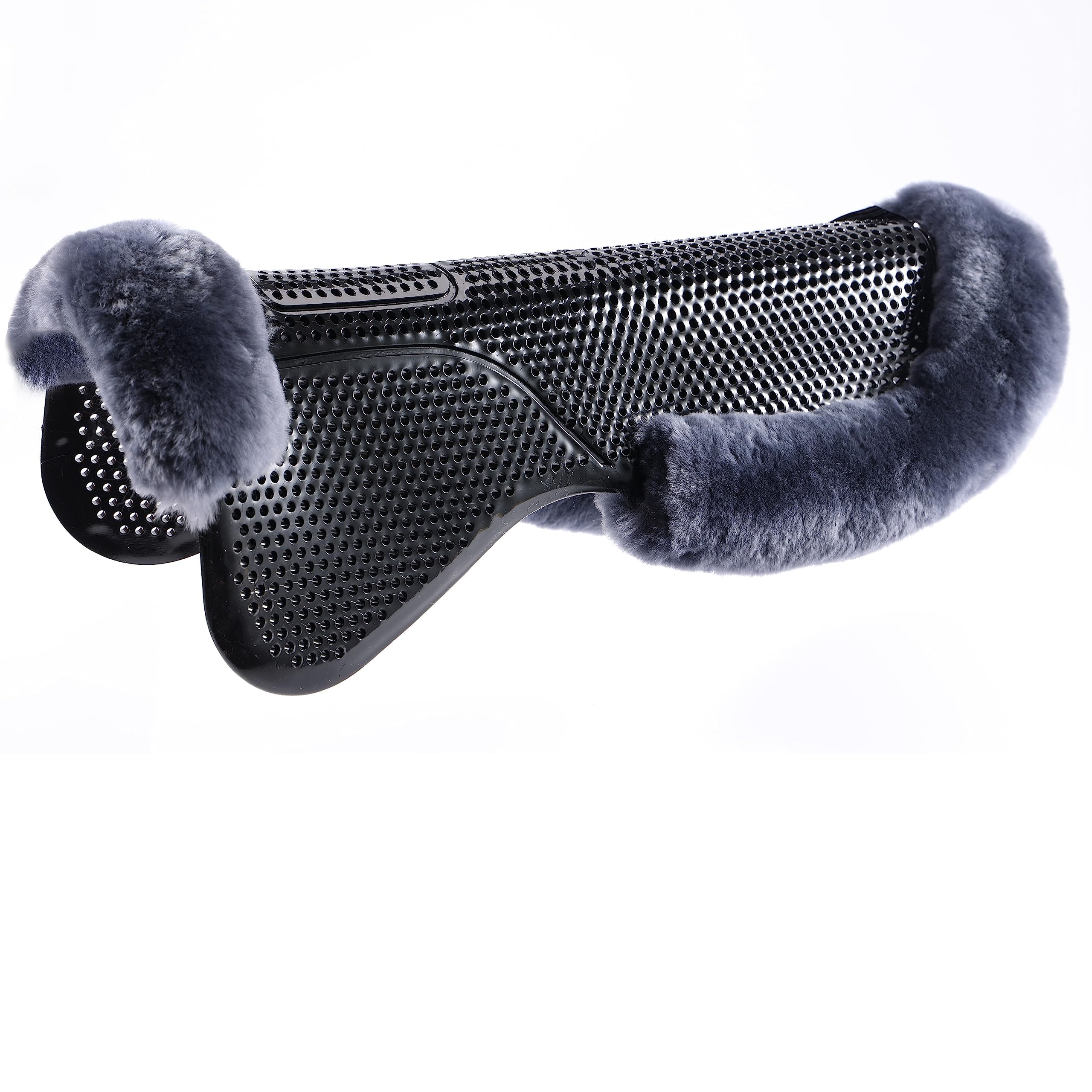 Full Active Soft Gel Pad avec selle en peau d'agneau Amortisseur à mémoire de forme Antidérapant et libération d'air Noir