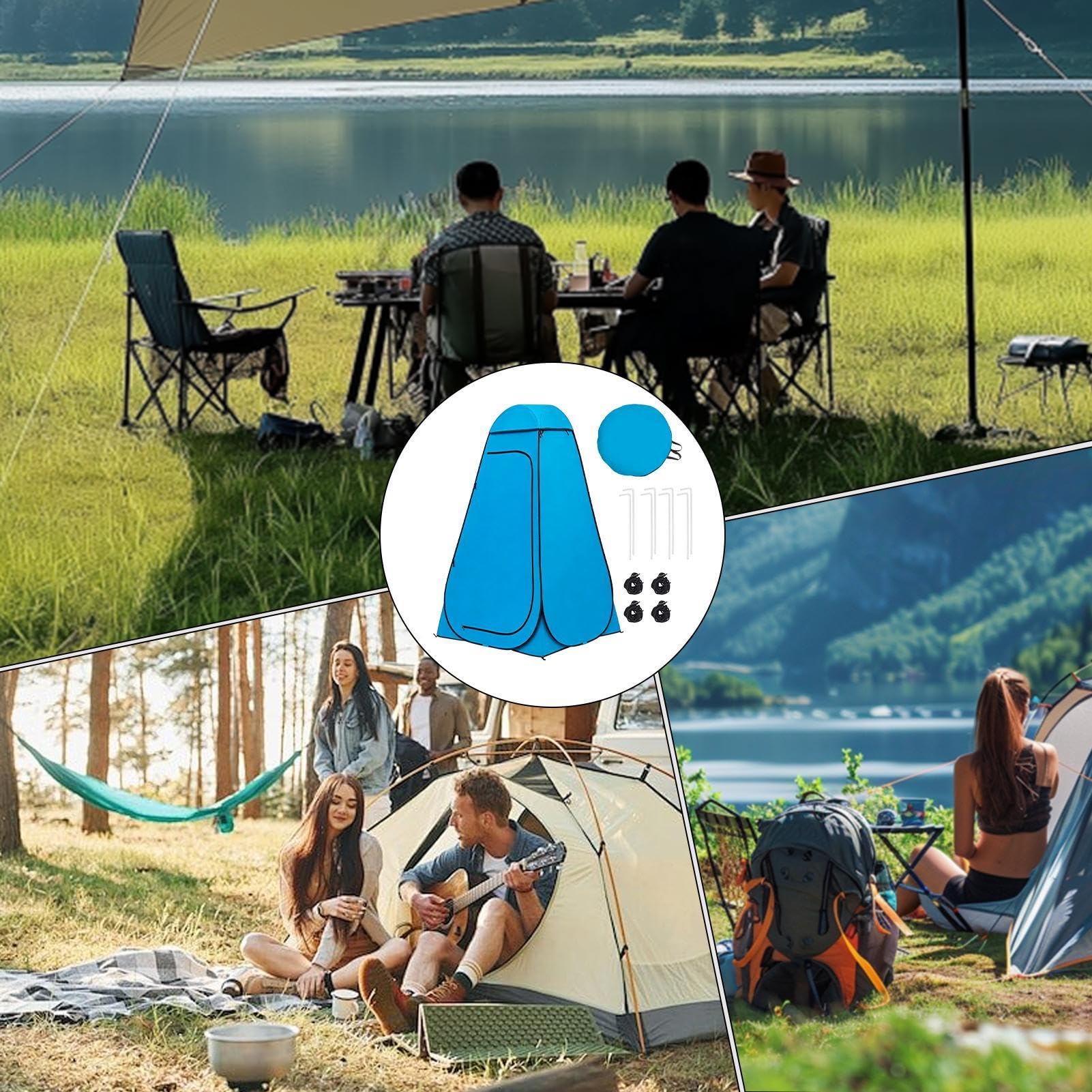 Ducha portátil | Protección de privacidad personal para baño para ducha y vestuario – para jardín, patio, picnic, pesca, fiestas de portón trasero, viajes por carretera y eventos deportivos