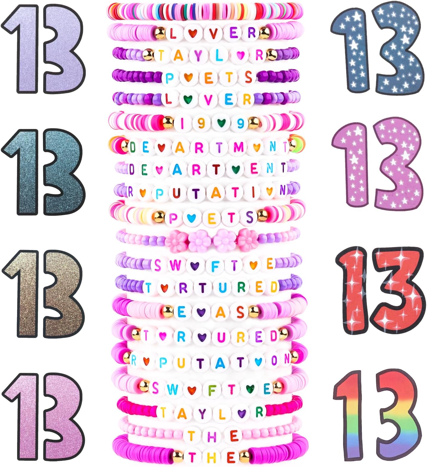 ZZLTAWS Talo. Friendship Bracelets for Women, Colorful Friendship Bracelets Set, Clay Bead Bracelets, The Best Exchange of Friendship Gifts for Concerts and Celebrity Fans Gatherings, Adjustable