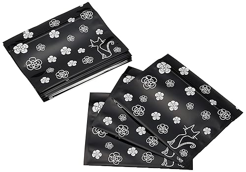 Arland Co., Ltd. Bolsa de eliminación sanitaria floral con cremallera 30 piezas - sin fugas de olor, hecho en Japón