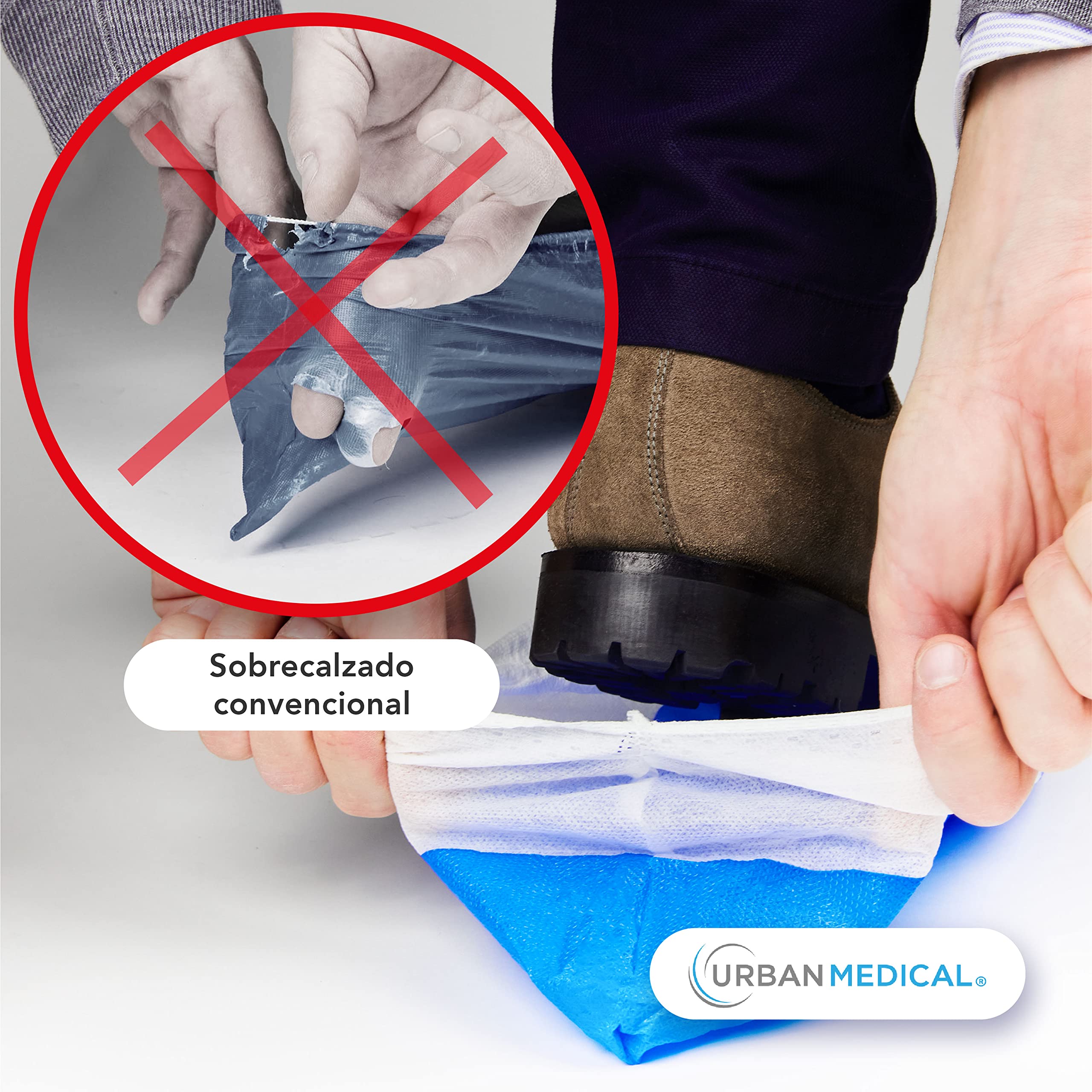 100x Cubre Zapatos Desechables/Reutilizables extrafuertes de 12g cada uno-suela antideslizante-LONG LIFE-Impermeables y resistentes-Cubrezapatos para interiores y exteriores-TALLA ÚNICA