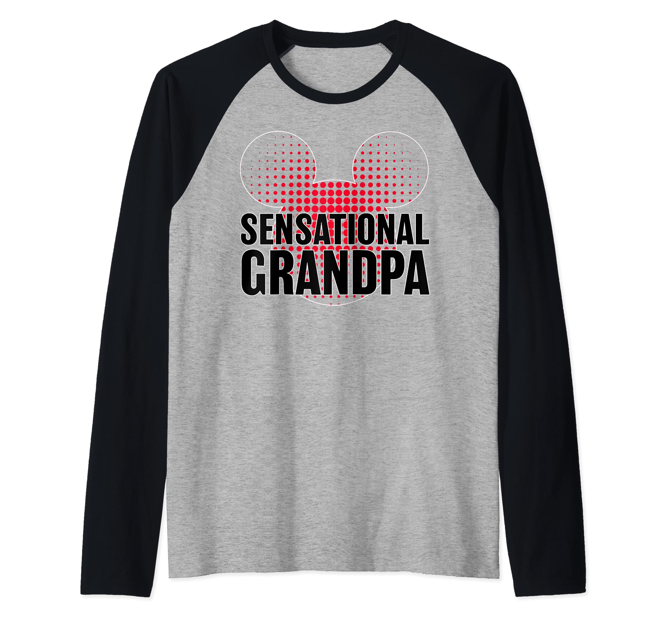 T-shirt Baseball Mickey Disney pour Grand-Père Look Raglan