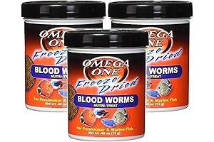 Omega One Freeze Dried Blood Worms: Nutritious Treat for Aquatic Delights