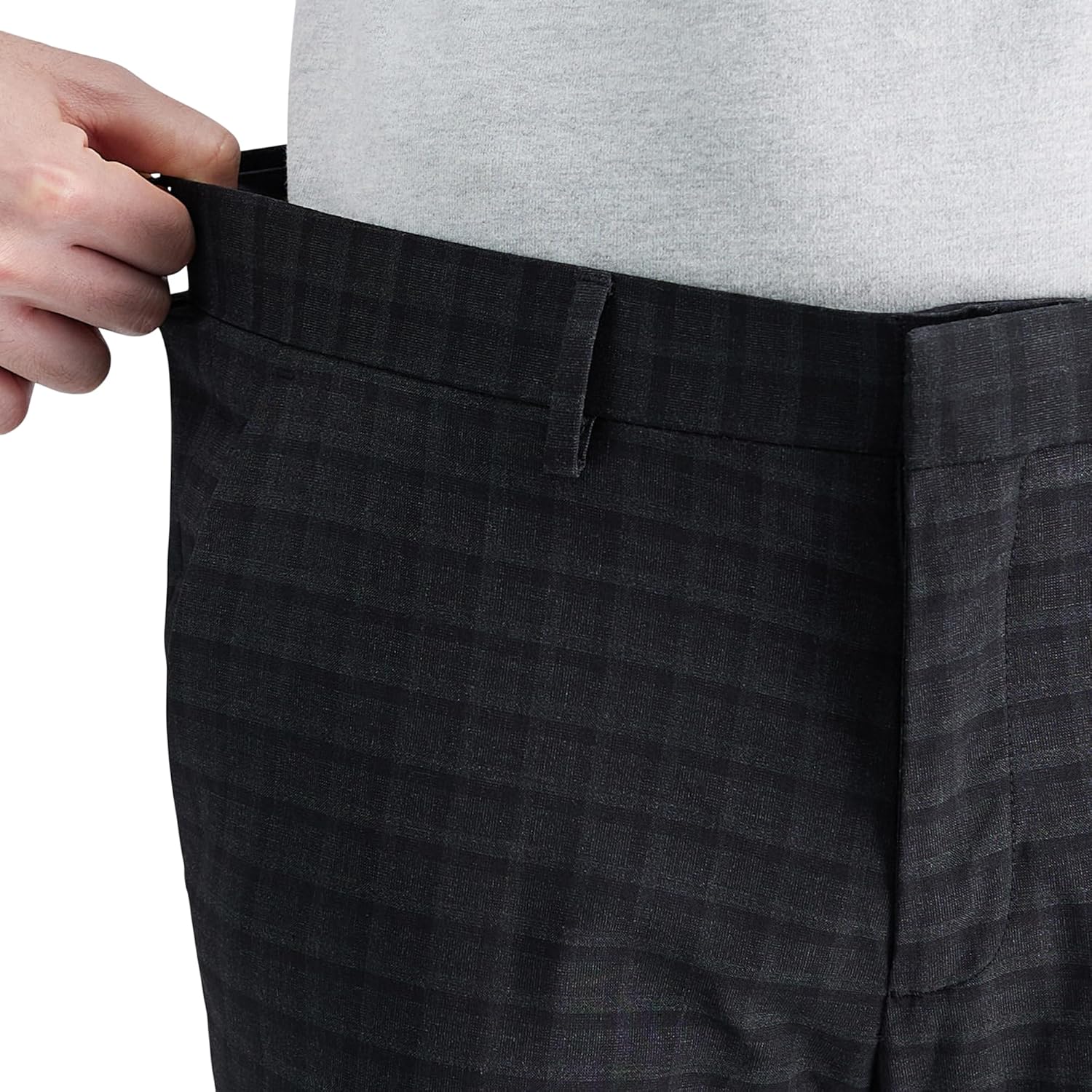 Kenneth Cole Reaction Men's Slim Shadow Plaid Dress Pant - Image 4