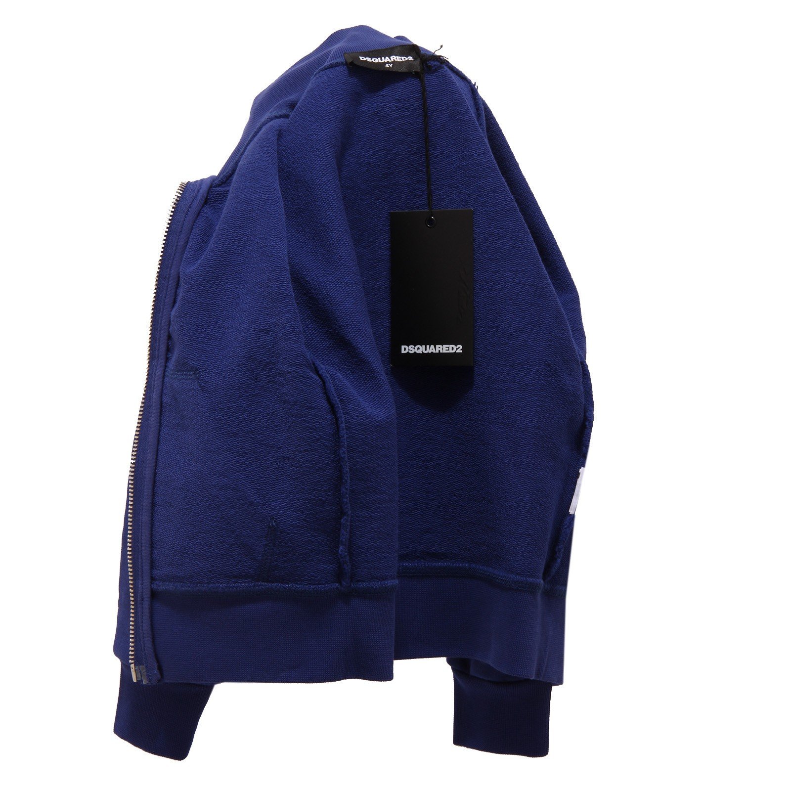 DSQUARED2 3935T felpa bimbo blu ful zip cotone sweatshirt kid [12 YEARS]